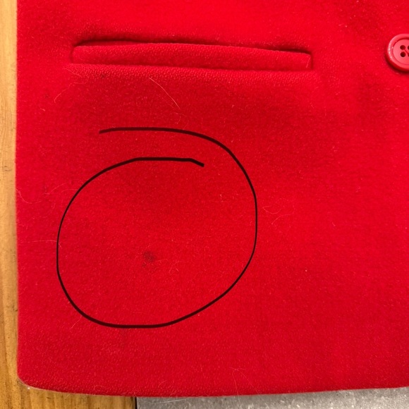 ELLIOTT LAUREN Vintage Red Wool Double Breasted Blazer Jacket Size 12 - Picture 5 of 9